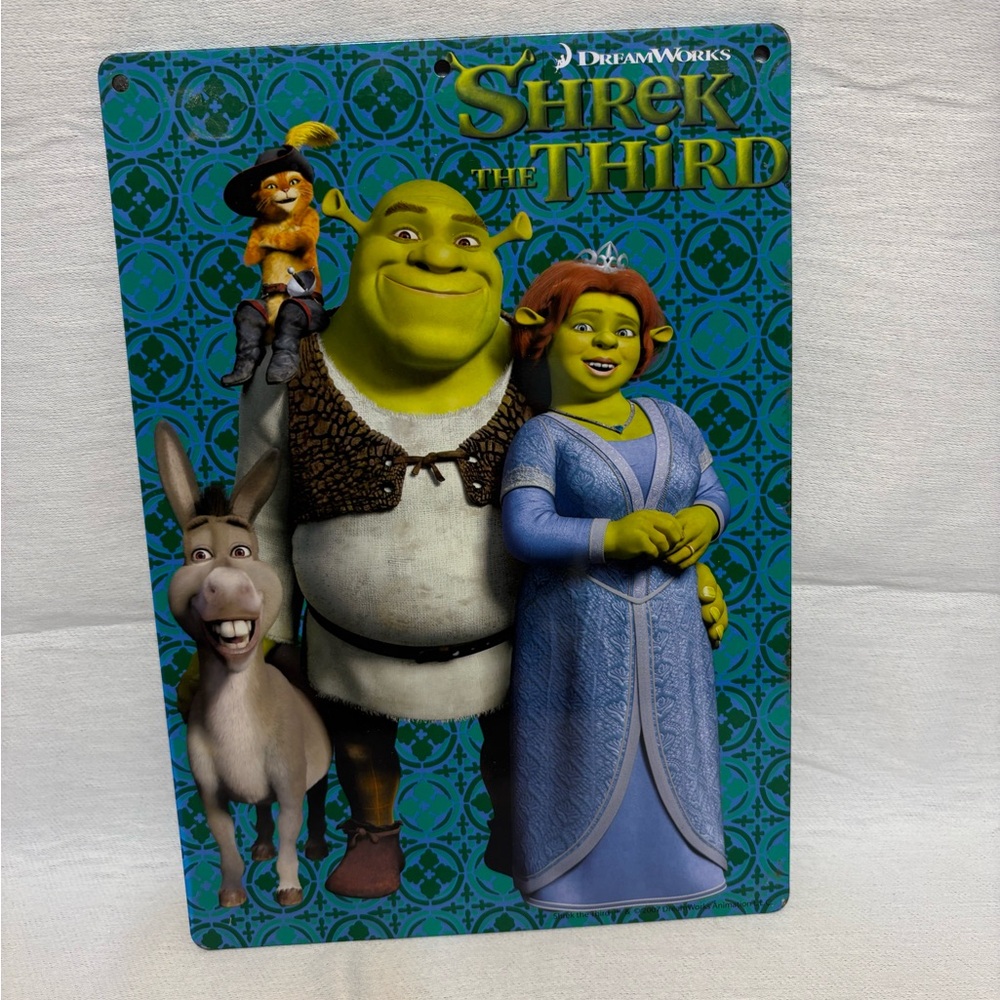 2007 Shrek The Third Metal Wall Poster
